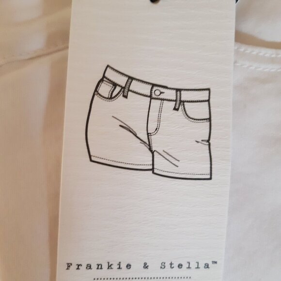 Frankie & Stella White Jean Shorts White Regular Rise 20W - Picture 2 of 11